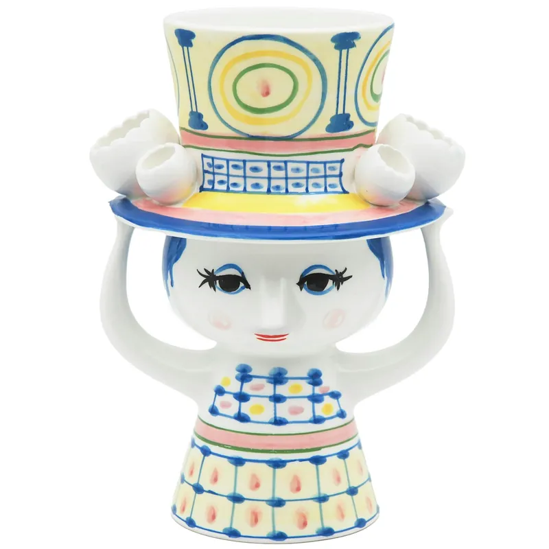 Lady with hat Vas 20,5 cm, Blå Rea