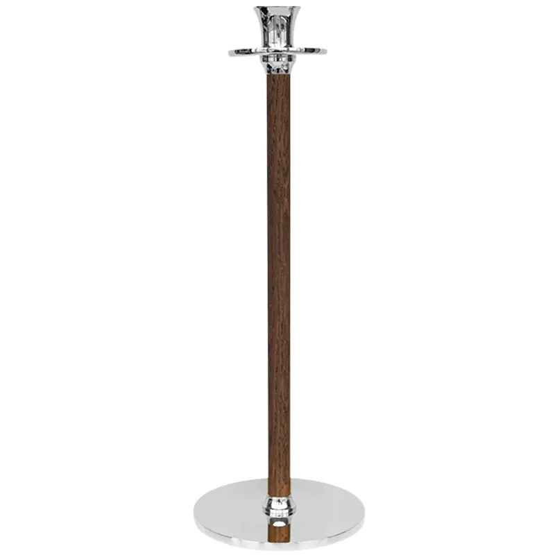 Rabatter Alto Basso Ljusstake 35 cm, Valnöt/Förnicklad