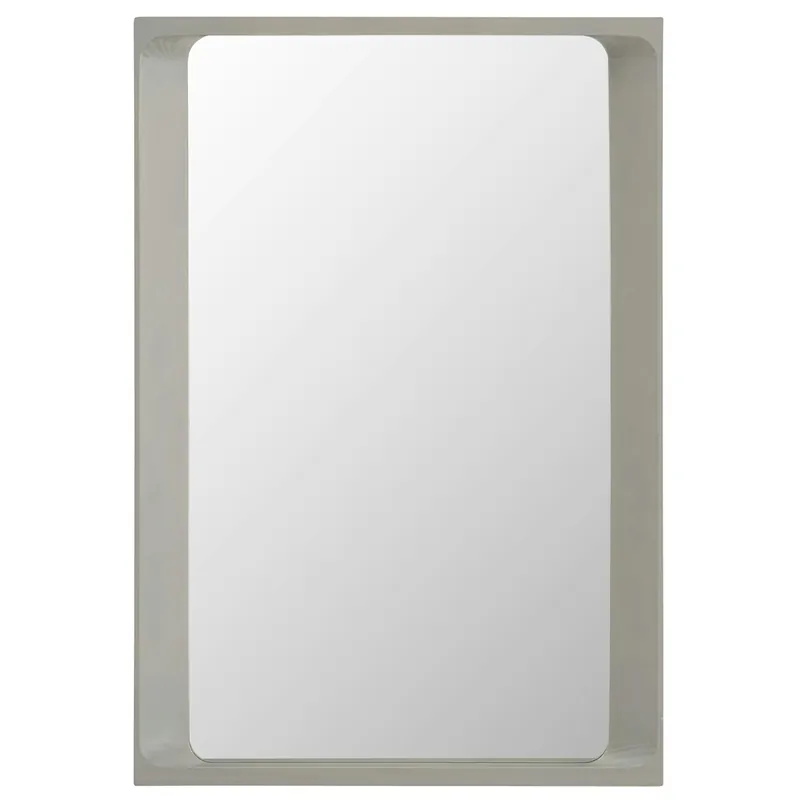 Arced Mirror / 80 X 55 CM / 31.5 X 21.65" - Light Grey Begränsat erbjudande