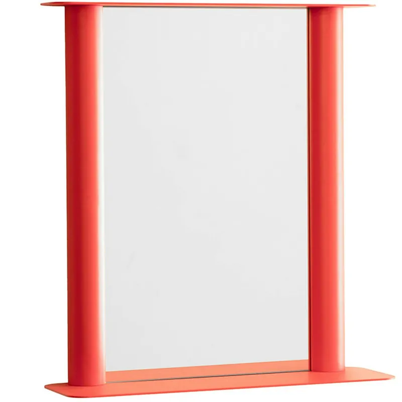 Pipeline Väggspegel 56x60.6 cm, Röd Nedsatt pris