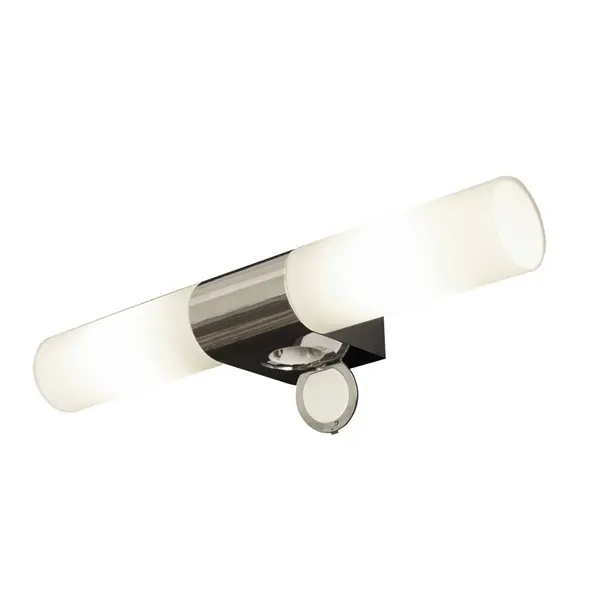 Cosenza vägglampa dubbel med eluttag IP44, Krom Erbjudandepris