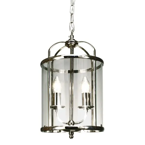 Budgie taklampa 2-l 23cm liten krom-klarglas Snabb frakt