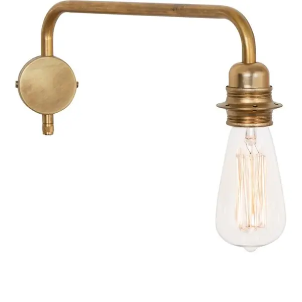 Handla nu Edison Vägglampa 4403 Ner Råmässing Fast Installation