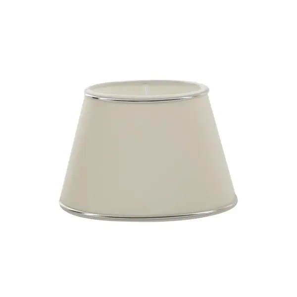 Begränsat antal Armani lampskärm oval 25 cm, Offwhite med silverkant
