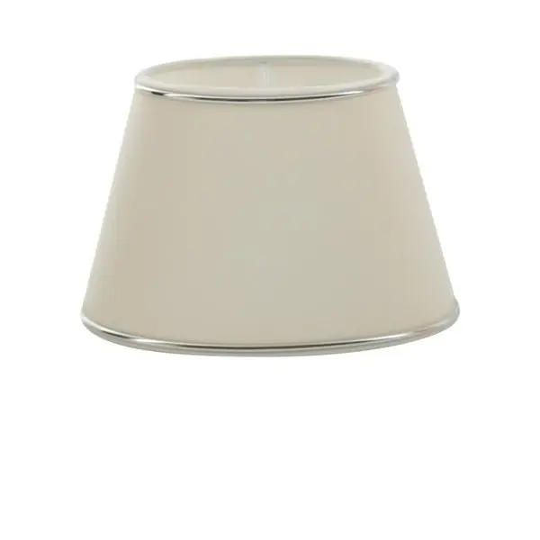 Lampskärm Armani Oval 43 Offwhite M Silverkant Lågt pris