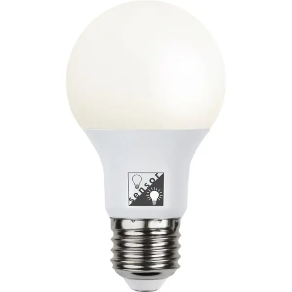 Endast idag Normal Led 8,5W E27 Sensor/Skymningsrelä vit
