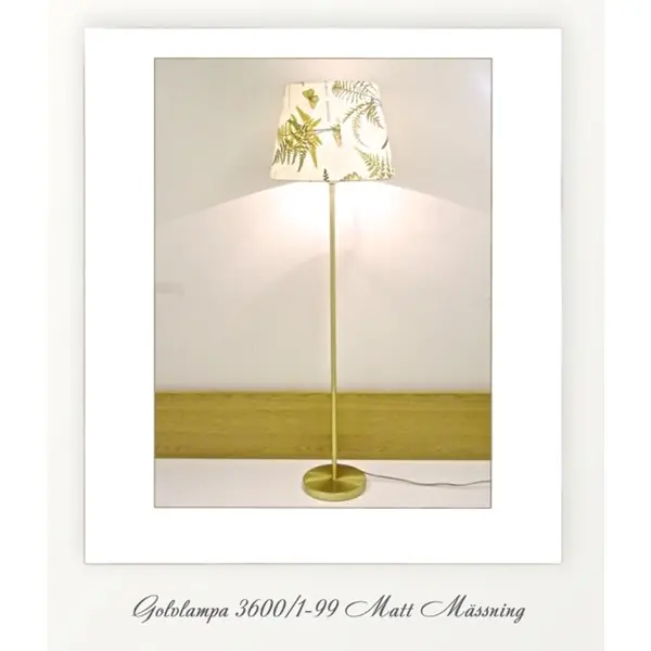 Golvlampa 3600 Matt Mässing Exkl. Skärm Säker betalning