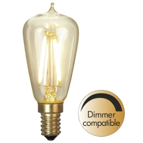 Fri frakt Lyktlampa Led Edison E14 Filament 2200K 120Lm Dimbar