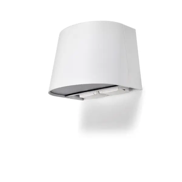 Mini Vägglampa LED med två uttag Ip44, Vit I lager