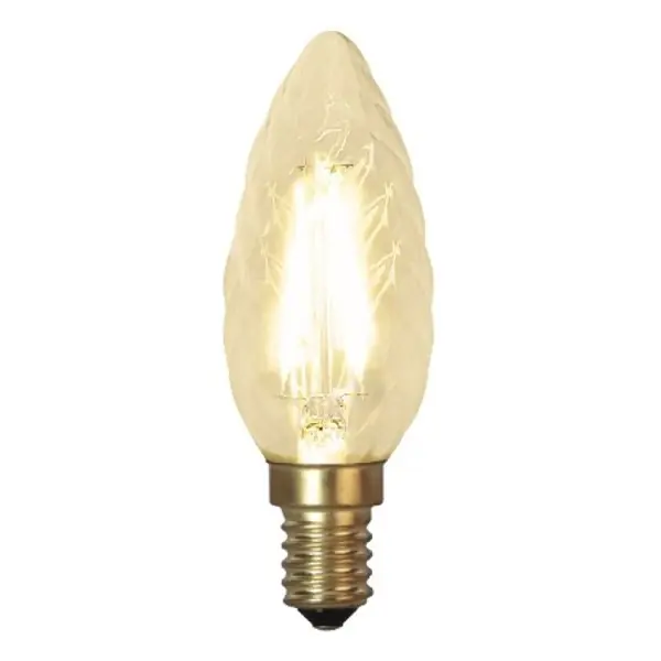 Nedsatt pris Kronlampa Led Twisted Klar Filament E14 2100K 120Lm