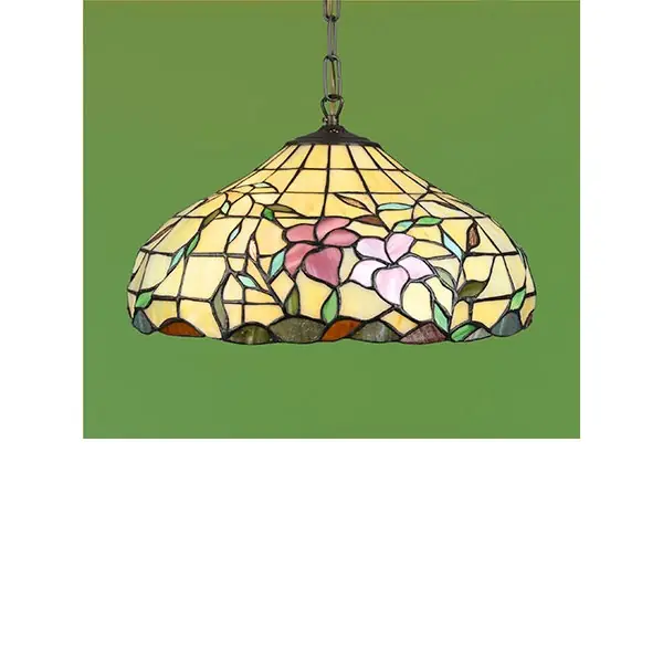 Bästa pris Hibiskus T08-40 Taklampa Tiffany 40Cm
