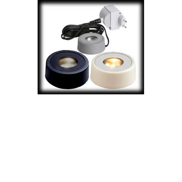 Lägg i varukorgen Ljussockel Plast Vit Rund 75Mm Rp75 Led