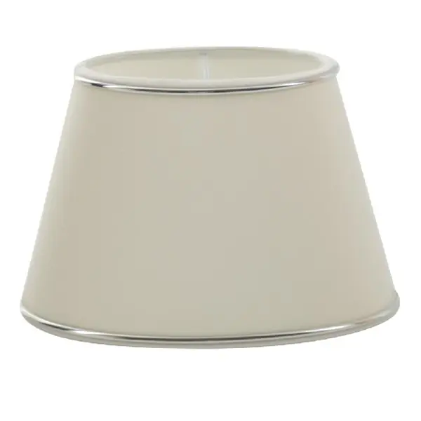 Lampskärm Armani Oval 20Cm Offwhite M Silverkant Begränsat erbjudande