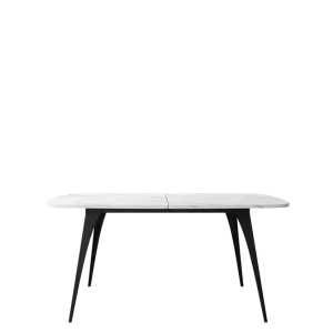 Fritzger Matbord 198 cm Svart/Vit - Möbler Utförsäljning