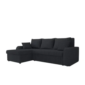 Majestic Furniture Alvared Soffa med Divan 3-sits Svart - Möbler Rabatt