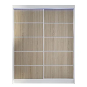 Pickering Garderob 150x200 cm Brun/Vit - Förvaring Fri frakt