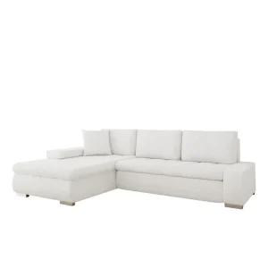 Outlet Cerys Soffa med Divan 3-sits Vit - Möbler