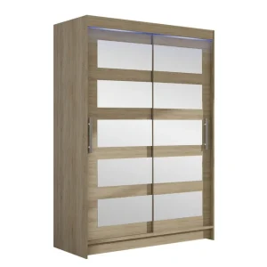 Populär Estella Garderob med Spegel 120x200 cm Beige - Förvaring