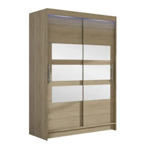Estella Garderob med Spegel 120x200 cm Beige - Förvaring Sänkt pris