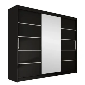 Sia Garderob med Spegel 250x215 cm Svart - Förvaring Köp nu