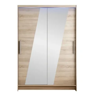 Estella Garderob med Spegel 120x200 cm Beige - Förvaring Snabb leverans