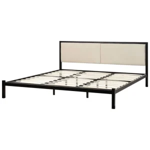 Rabatter Dwan Sängram 180x200 cm Svart/Beige - Möbler