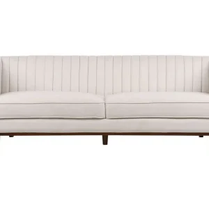 Daymian Soffa 3-sits Beige/Mörkt trä - Möbler Trygg betalning