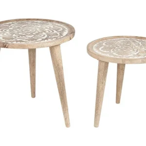 Fiorenzo Satsbord 45 cm Ljust trä/Vit - Möbler Premium