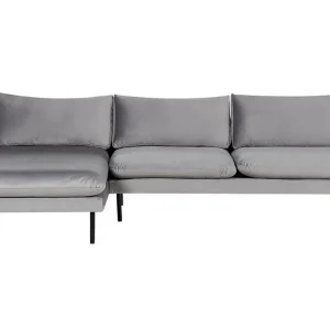 Bästa pris Woodal Hörnsoffa 4-sits Grå/Svart - Möbler