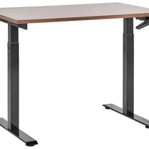 Bina Skrivbord 72x120 cm Mörkt trä/Svart - Möbler Fynd