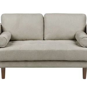 Rabatter Babur Soffa 2-sits Taupe/Mörkt trä - Möbler