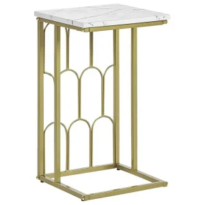 Fuller Soffbord 30 cm Vit/Guld - Möbler Säker betalning