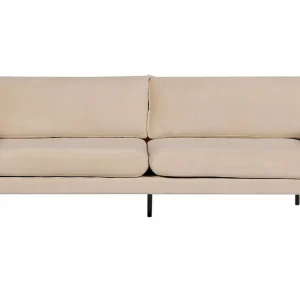 I lager Woodal Soffa 3-sits Beige/Svart - Möbler