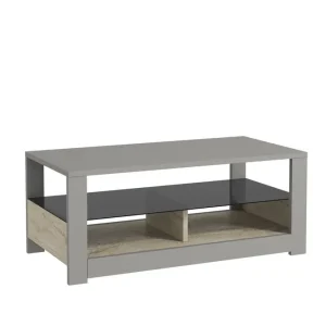 Expressleverans Griselda Soffbord 90 cm Grå/Travertin - Möbler