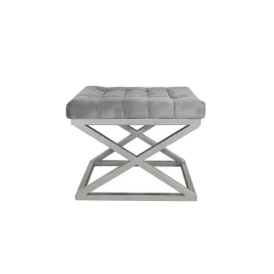 Extra rabatt Gillie Sittpuff 40 cm Silver/Grå - Möbler