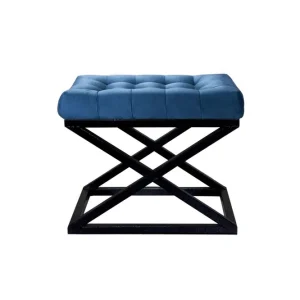Erbjudande Gillie Sittpuff 40 cm Marinblå/Svart - Möbler