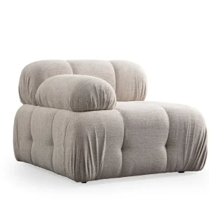 Endast denna vecka Andrarum Belgin Vänstermodul / Fåtölj 95 cm med fasta armstöd Cream - Möbler