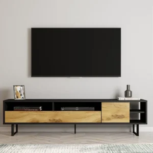 Populär Gazali Tv-bänk 180 cm Svart/Ek - Möbler