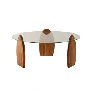 Guinn Soffbord 90 cm Brun/Transparent - Möbler Lägg i varukorgen