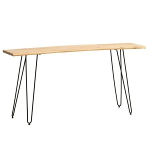 Wohnling Skrivbord Wohnling Massivt trä 150 cm träd kant med hårnålben lantstil - Möbler Nyhet