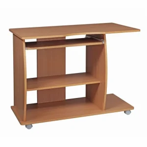 Wohnling Skrivbord Wohnling för laptop eller dator med hjul, tangentbord utdragbar, modern stil Bok Bok - Möbler Endast idag