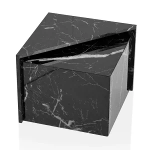 Kampanjpris Wohnling Satsbord Wohnling Set om 2 MONOBLOC högglans triangulär, modern stil Marmor, Svart Marmor, Svart - Möbler