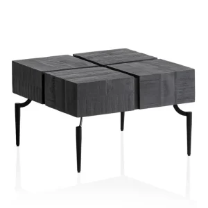 Wohnling Soffbord Wohnling massivt trä 60 cm kub, fyrkantig, modern stil Svart Svart - Möbler Extra rabatt