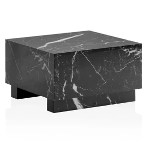 Nedsatt pris Wohnling Soffbord Wohnling MONOBLOC modernt utseende, 60x60x35 cm, med släda ben Marmor Svart Marmor Svart - Möbler