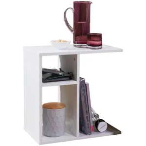 Wohnling Sido bord Wohnling folierad spånskiva 50 cm, modern loftstil Vit Vit - Möbler Endast denna vecka