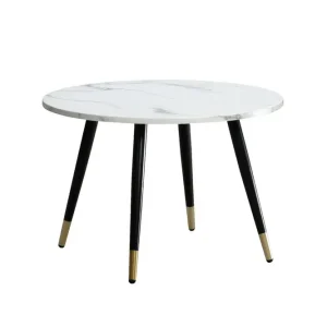 Endast denna vecka Wohnling Soffbord Wohnling marmorlook 60 cm rund, modern stil Marmor Vit Marmor Vit - Möbler