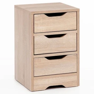 Nedsatt pris Wohnling Sängbord Wohnling med 3 lådor i en enkel, modern design för boxspring-säng Sonoma Sonoma - Möbler