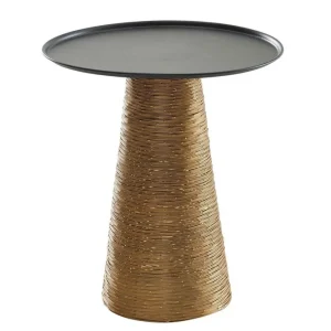 Wohnling Sido bord Wohnling Metall Rund 40 cm Brickoptik Bordsskiva Modern - Möbler Erbjudandepris