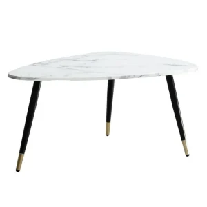 Kampanj Wohnling Soffbord Wohnling marmorutseende 90 cm, triangulär modern stil Marmor Vit Marmor Vit - Möbler