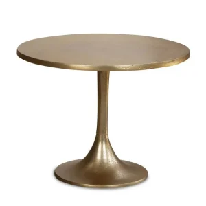 Wohnling Soffbord Wohnling 60 cm rund industristil med guldfärgad metallram - Möbler Beställ nu